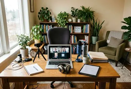 Virtual therapy session setup