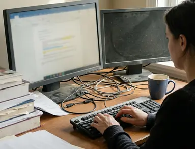 Documentary take on Content creation workspace, clean aesthetic